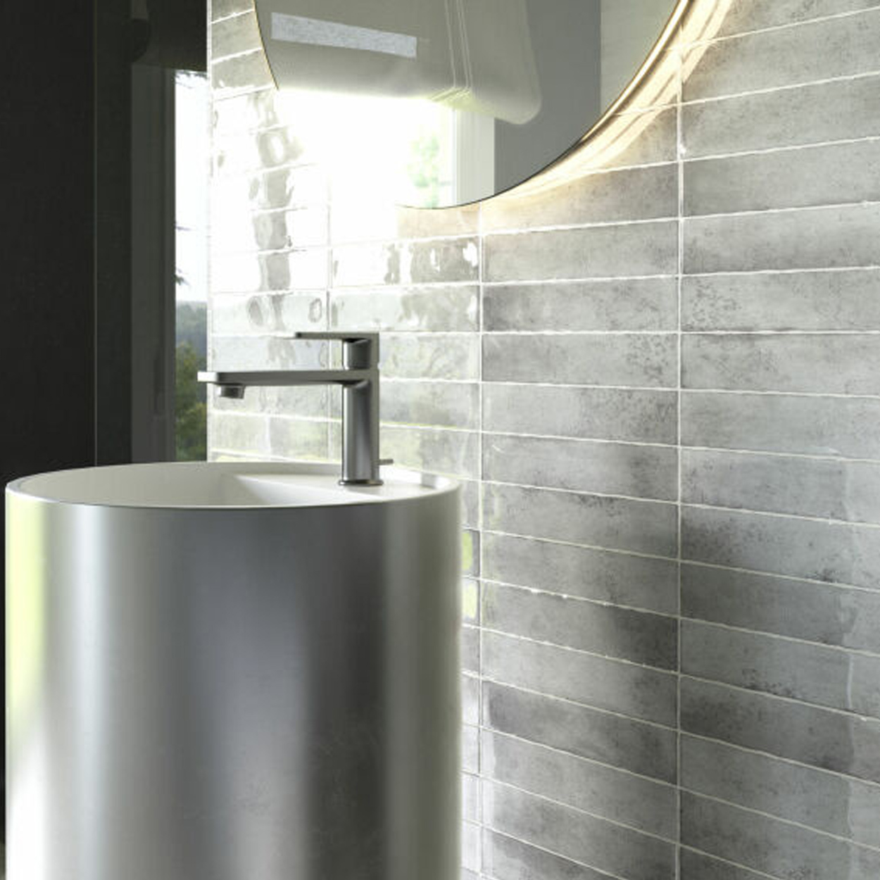 Cifre Ceramica Kalon Grey Wandtegel 5x25cm